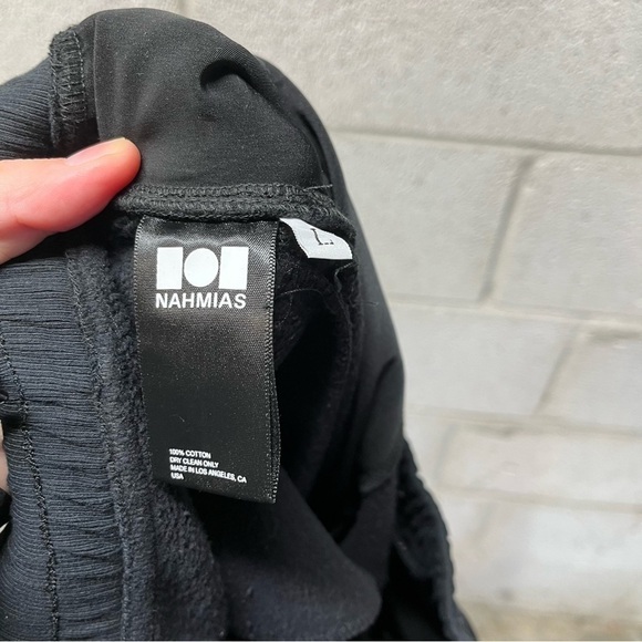 Nahmias Black Silk Trim Sweatpants - Picture 4 of 6